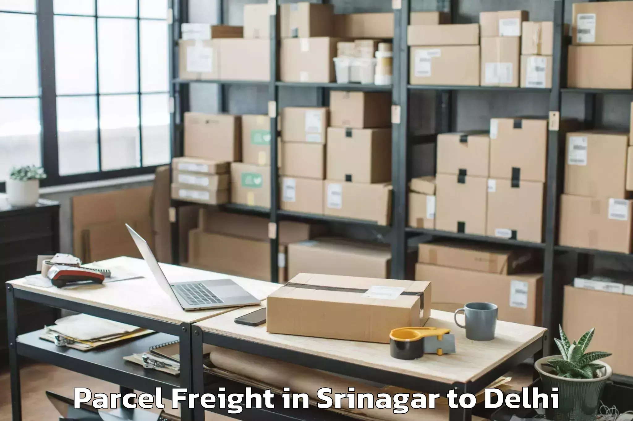 Book Srinagar to Seema Puri Parcel Freight